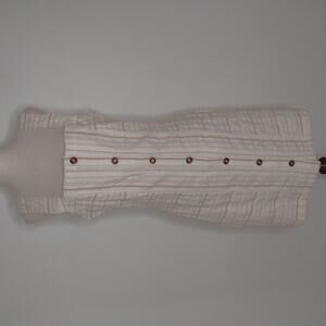 NWOT Roxy Women's White/Pink Striped Dress Size Large
